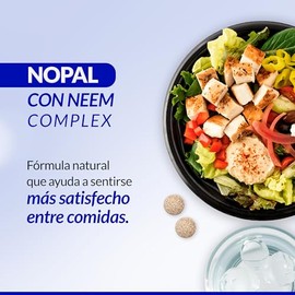 Nopal con Neem Complex – Suplemento alimenticio con Nopal, Neem, Canela y Vitaminas C, E, B6, B9, A y B12 – Apoya digestion, metabolismo y el equilibr