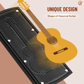 CAHAYA Guitar Footstool with Anti-Slip Rubber: Foldable for Guitar Playing Height Adjustable Strong Bearing Capability CY00367-1
