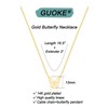 GUOKE Butterfly Necklaces for Women - Gold Butterfly Necklace 14K