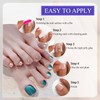 24Pcs Blue French Tip Press on Toenails Short Square Fake