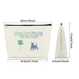 Sazuwu Funny Gifts for Dog Lovers Travel Makeup Bags Cosmetic Organizer Bag Dog Owner Birthday Gift Thank You for Trainer Animals Lovers