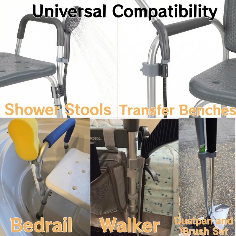 Shower Head Holder for Shower Chair - Clip Fits 22mm