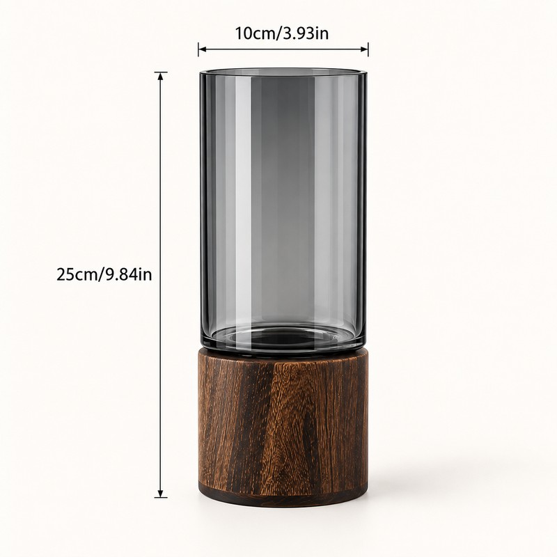 Glass Decorative Vase for Home Décor – Simple Retro Design
