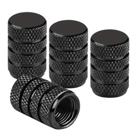 4Pcs Aluminum Tire Valve Stem Caps - Universal Metal Dust Caps with Gasket for Cars, Motorbikes, Trucks, Bikes, Electric Scooters, SUVs, and Baby Buggies(COLOR:black)