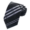 Men Black Grey Check White Designer Plaid Neck Tie Accessory