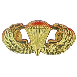 US ARMY GOLD BASIC Parachute PARATROOPER AIRBORNE JUMP WING Military Hat Pin