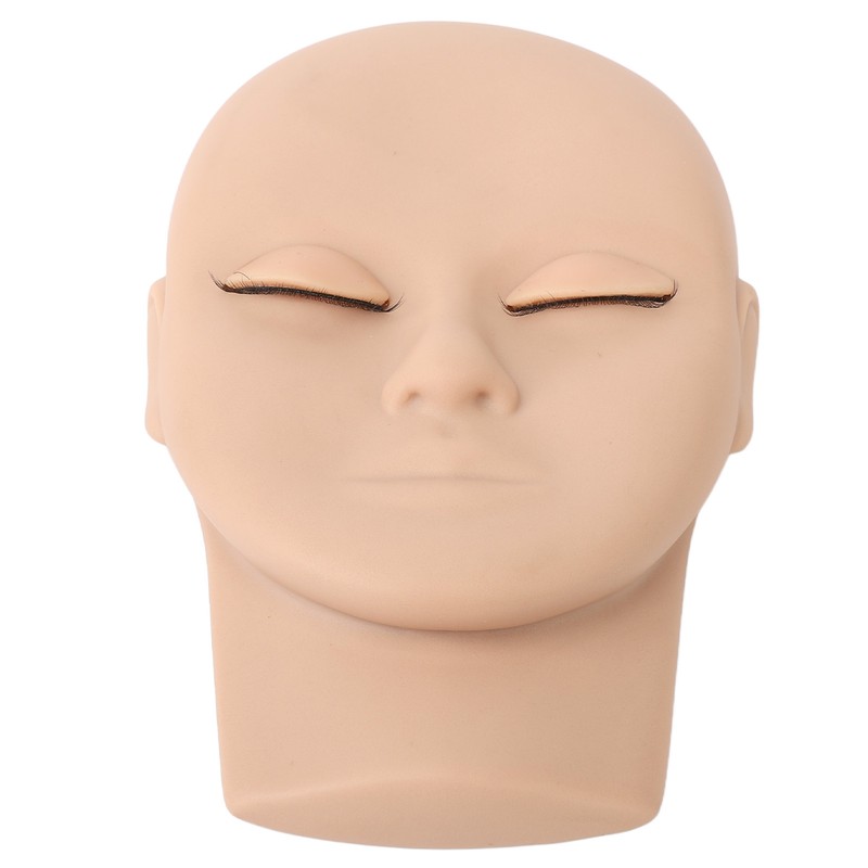 Lash Mannequin Head Reusable Soft Touch Rubber Replaced Eyelids Mannequin