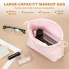 uxcell 2 Pcs Drawstring Makeup Bag, 7.3" Canvas Cosmetic Bag