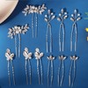 11 Pieces Bride Hair Pins Rhinestone Bridal Hairpiece for Women