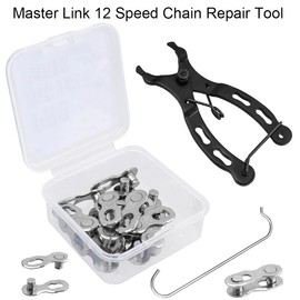 Yakamoz 10Pairs Quick Reusable Bike Chain Master Link 12 Speed Chain Joint Connector with Bike Chain Plier for Speed Chains Repair Tool Kit