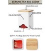 QUXIJA Ceramic Tea Bag Storage Organizer Caddy Holder with Lid