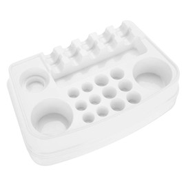 Easy To Carry 12Pcs Pigment Rack Holder Tray, Light Weight Plastic Tattoo Plate, For Professional Tattoo Use And Eyebrow Tattoo Use