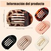 6PCS Horquillas Planas para Cabello, Pinzas para Curvas para Mujeres