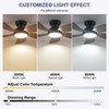 PHORUS Low Profile Ceiling Fans with Lights and Remote,42" Small
