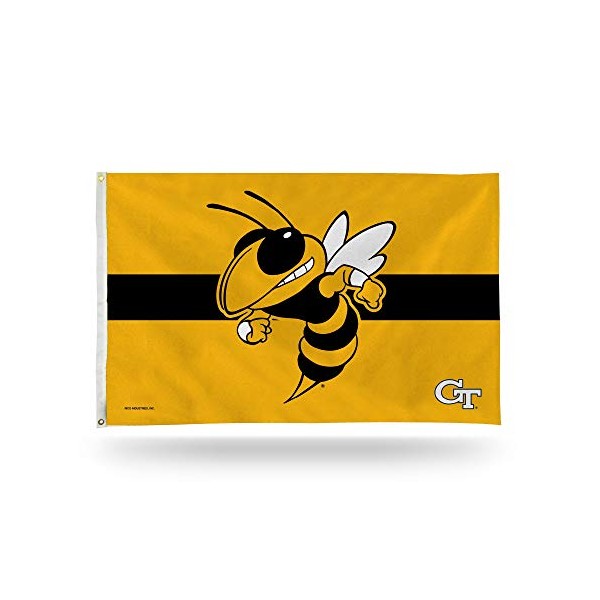Rico Industries Georgia Tech Yellow Jackets Flag - 3 x 5 Foot Flag - Yellow with Black Stripe