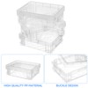 Suzile 50 Pcs Plastic Clear Crayon Box Stackable Crayon Organizer
