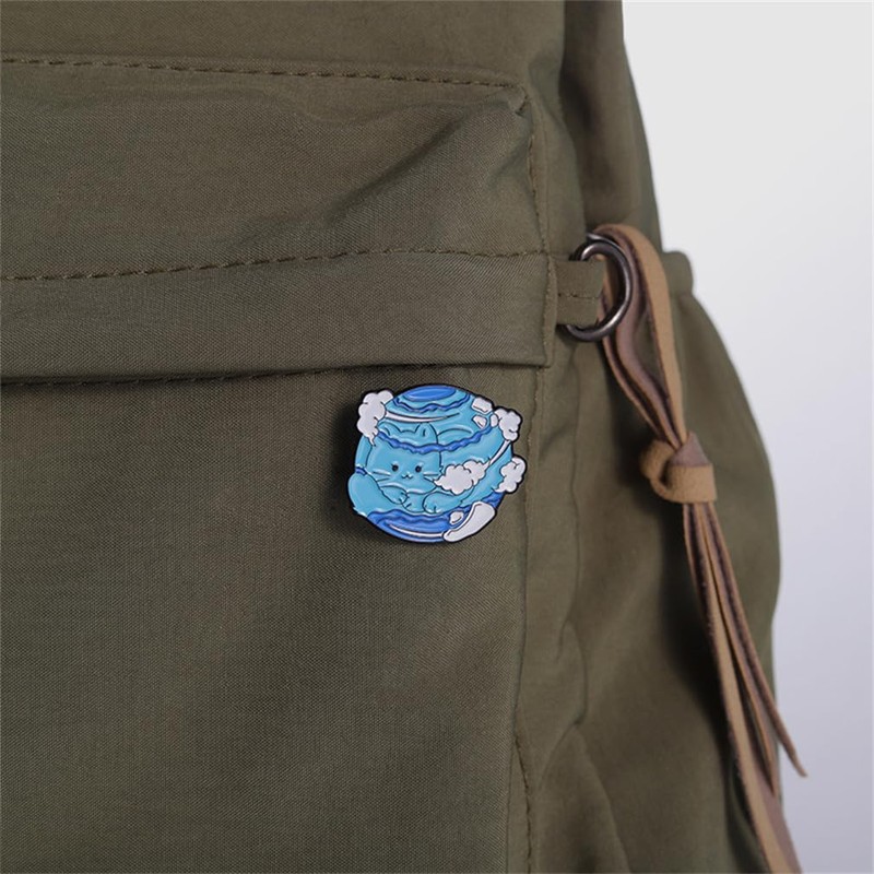 Cat Planet Theme Brooch Set - Hard Enamel Pins, Badges