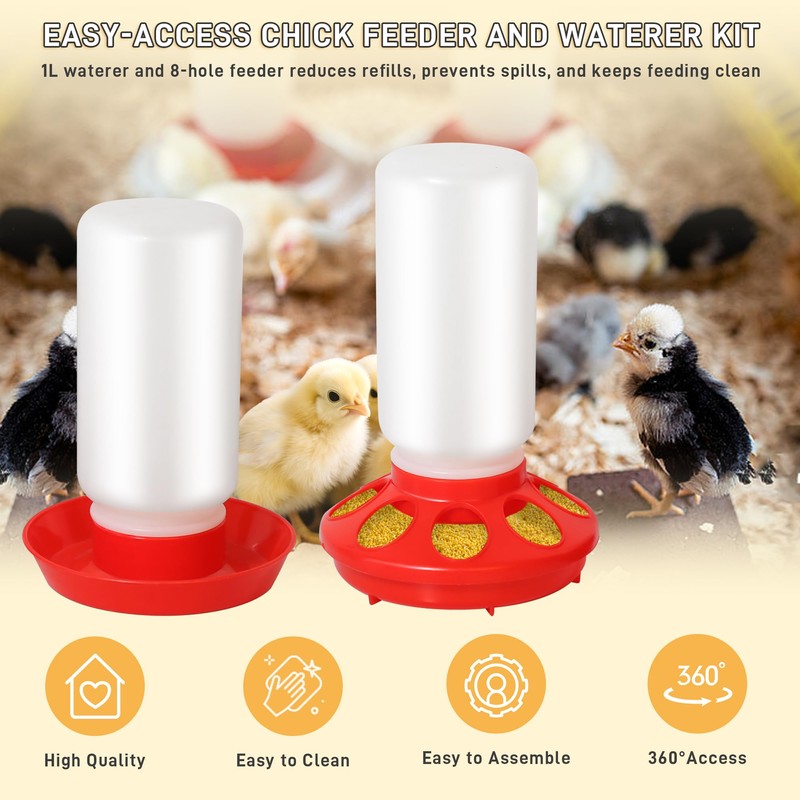 Upgraded Brooder Box for Chick Starter Kit, Chicken Brooder Playpen