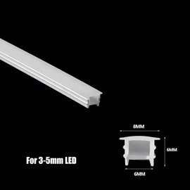 KSDLMPA Silicone LED Channel System, 16.4Ft/5M Through Free White 6x6mm DIY LED Neon Rope Light IP67 Waterproof Tube for 3-5mm Strip Lights Installation for Indoor Outdoor Ambient Decor