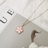 KJDYQ Mulan-Inspired Blossom of Honor Necklace Pink Enamel Flower Charm