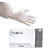 FleXcel Powder Free Nitrile Gloves, White, X-Large - Medical-Grade, Latex-Free,