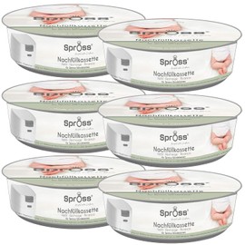 Spross Original Refill Cassettes - Pack of 6 - For Spross Nappy Bin | Hygienic and odourless nappy disposal - special film with odour barrier without single turning - less film consumption