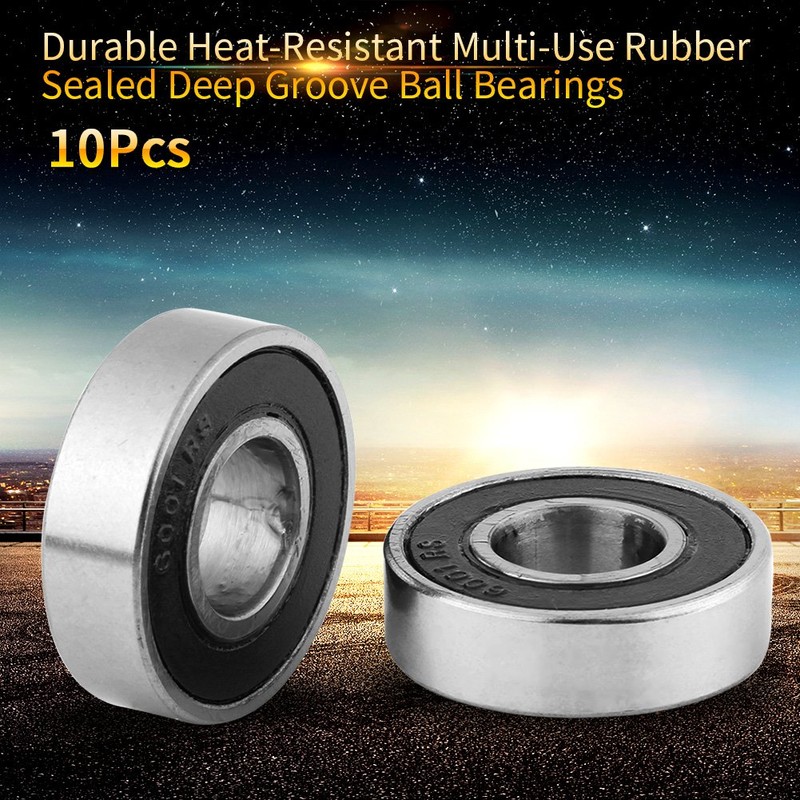 Asixx Bearings 6001-2RS High Temperature Resistant Ball Bearings (Inner Diameter
