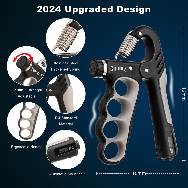 Fanwer Hand Trainer Finger Trainer Set, Adjustable Hand Trainer &