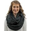Black Oversize Chunky Cable Knit Unisex Infinity Scarf