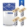 XFORT Tubular Latch, Polished Brass, Tubular Door Latch for Internal