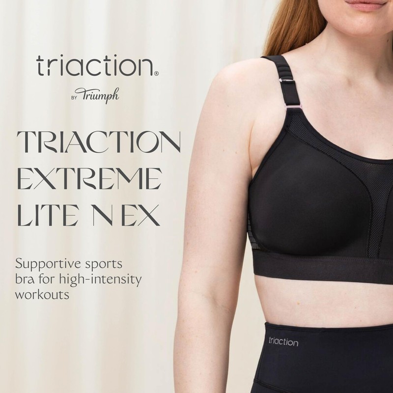 Triaction Extreme Lite N EX Women's Sports Bra, Non-Wired, black,