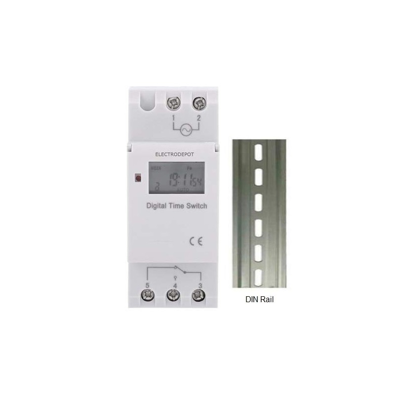 12V 7 Day, 24 hrs Programmable Timer 12VDC, 16A @240Vac