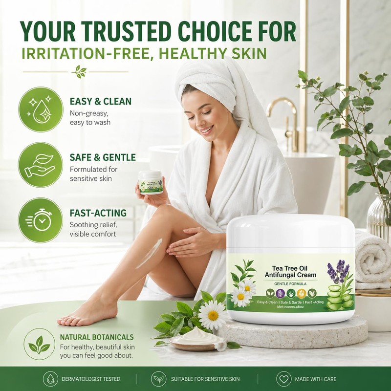 Tea Tree Oil Cream for Fungal-Prone Skin – Suitable for