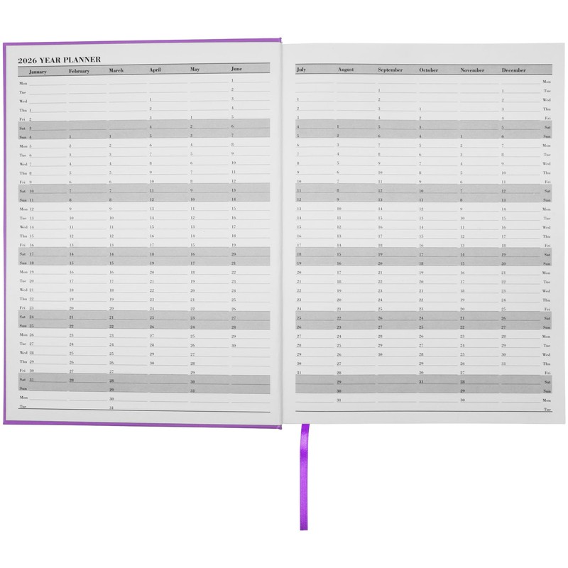 Star Note 2026 A5 Week to View Diary Planner Daily