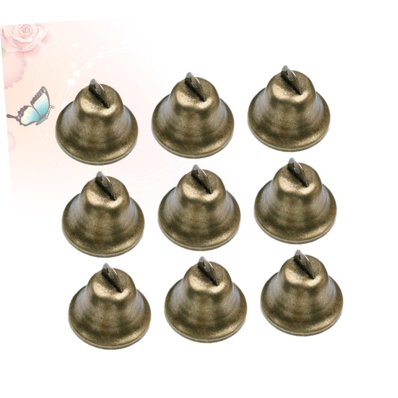 CORHAD 20pcs Bronze Bell Handmade Decorative Bells Ergonomic Handle for