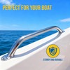 2PCS Boat Handrail Grab Handle Polished Stainless Steel Round Tube