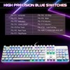 YSCP Typewriter Style Mechanical Gaming Keyboard RGB Backlit Wired with