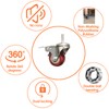 Heavy Duty Stem Caster Wheels Double Bearing PU Castors No