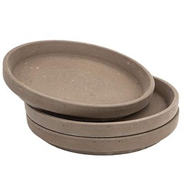 B2S BACK2SEASON Ton Saucers, Set of 3, Made in Germany, Plant Plates, Terracotta Planter, Reusable, Round, Brown, Set of 3 (Outer Diameter 15.6 cm)