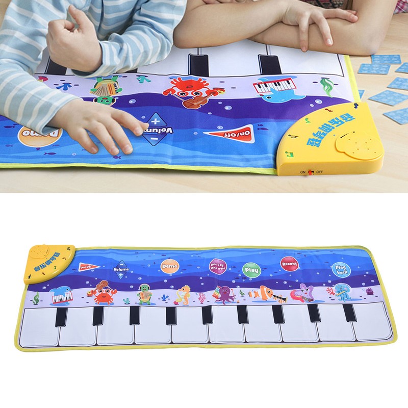 Kids Piano Mat Collapsible Soft Cloth Lighting Musical Dance Floor