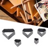 5Pcs Leather Punch Die Set Hollow Diamond Shape Cutting Mold