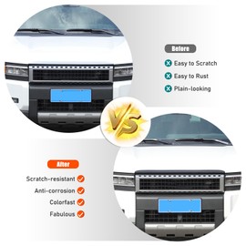 Heutamo Front Hood Bumper Upper Cover Compatible with Toyota Land Cruiser 250 Prado J250 LC250 2024 2025, Black Front Hood Grille Upper Center Cover (Piano Black)