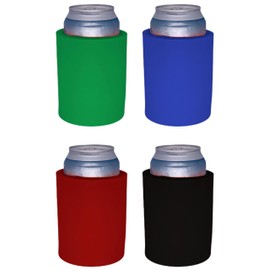 Blank Thick Foam Old School Can Cooler Variety Color Pack (4 Pack)