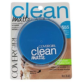 CoverGirl Polvo Compacto Clean Matte, Soft Honey, 10 g
