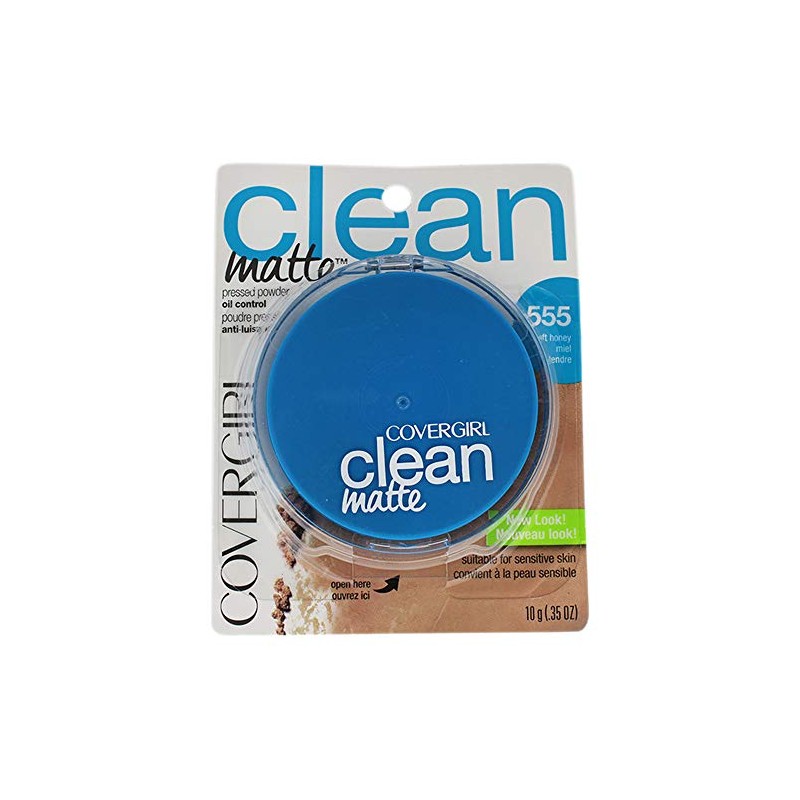 CoverGirl Polvo Compacto Clean Matte, Soft Honey, 10 g