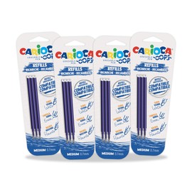 CARIOCA Oops Refill Set | Pen Refills for Erasable, Refillable Rollerball Pens Refills for Blue Oops Pens, 12 Pieces