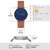RIIS Three-Hand Medium Brown Leather Watch