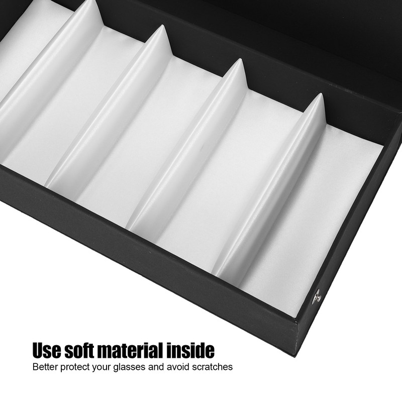 5 Grids Glasses Storage Box Protective Sunglasses Display Case Travel