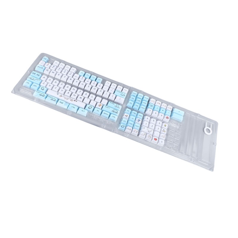 129 Keys Keycaps for XDA Height Accurate Keystrokes Blue White