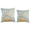 Vintage Vancouver WA Map (1967) Throw Pillow
